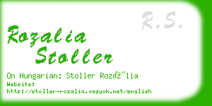 rozalia stoller business card